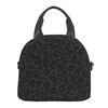 MOLAIGIN Black Grey Cool Leopard Insulated Lunch With Adjustable Shoulder