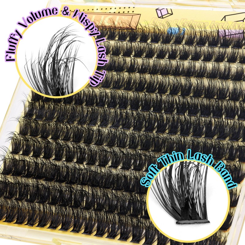 ALICE Fluffy Volume Lash Clusters Natural Lash Extensions DIY Eyelash