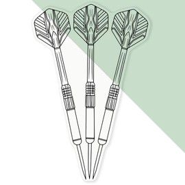 Extra Large 460mm 'Set of Darts' Transparent/Clear Sticker Decal for Windows/Cars/Walls (DC00142523)