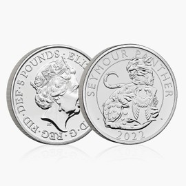 RoyalMint The Royal Mint 2022 Royal Tudor Beast 01 Seymour Panther UK £5 BUNC Royal Mint Pack