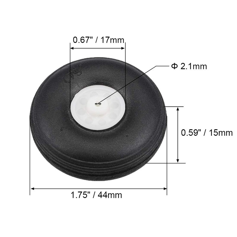 uxcell Tire and Wheel Sets for RC Airplane,PU Sponge Tire