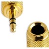 XSAJU Conversion Adapter Conversion Plug 3.5mm 6.35mm Stereo Plug Gold