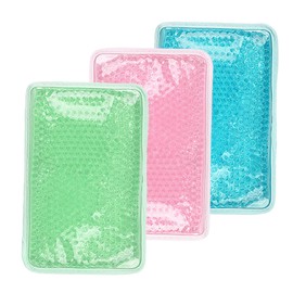 BIUDECO 3pcs Reusable Gel Ice Packs for Hot Cold Therapy Soft Compress for Neck Shoulders Aches Comfortable Gel Packs Green and Pink