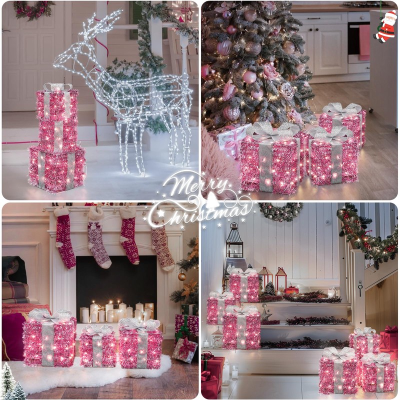 Quntis LED Gift Box Christmas Decoration
