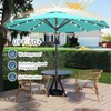 Tobeos 9FT Patio Umbrella with Solar Lights,Outdoor Market Umbrella with