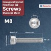 Kozelo 15pcs Socket Head Cap Screws - [M8-1.25 x 40mm]