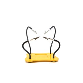 MLTOOLS Helping Third Hand Soldering Station Vise – Stable Hands Free Job Holder 3rd Hand Solder Fingers – Heavy Duty Steel Base – 8 Heat Shrink Tubes – Metal Goosenecks & Alligator Clips – VS339