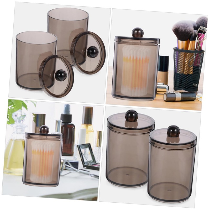LABRIMP Cotton Swab Container Holder Box with Lid Storage Case