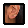 Allereyae Boho Wing Ear Climber Earrings Hollow Angel Wing Stud