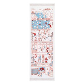 Contex Face Towel, Fugoyomi, Neko No Yu, Pink, Approx. 13.0 x 39.4 inches (33 x 100 cm) 50317-002