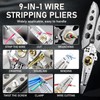 RYHHH Professional Crimping Pliers, 9 in 1 Multifunction Wire Stripper,