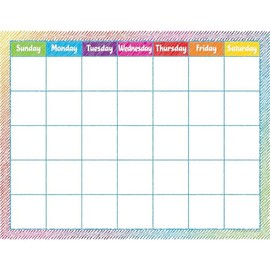 Teacher Created Resources Colorful Scribble Calendar Chart