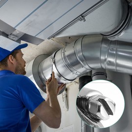 NEBURORA 12 Inch Large Hose Clamp Adjustable 304 Stainless Steel Duct Clamp 4 Pack Worm Gear Clamps 11.4"-12.1" Diameter Fuel Line Hose Pipe Clamp for Dryer Vent Air Duct Automotive Plumb