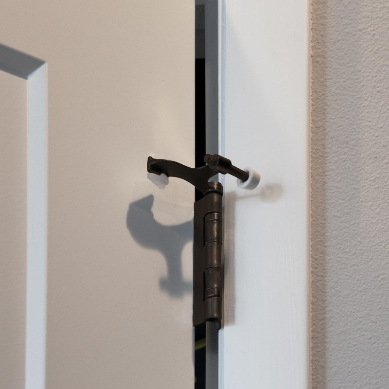 Hollow Core Hinge Pin Door Stop Wall Protector with Rubber