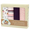 DREAMS & DIMPLES Muslin Swaddle Blankets 4 Pack Premium 100%
