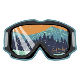 Die Cut Sticker Breckenridge, Colorado, Snow Goggles, Contour Vinyl Sticker 1 to 3 inches (Waterproof Decal for Cars, Water Bottles, Laptops, Coolers), Small