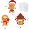 Fancy Land 45PCS Gingerbread Cutouts Christmas Decoration Holiday Classroom School