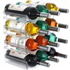 Plastic Water Bottle Organizer and Wine Rack Storage Holder,4 Tier