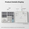 Kisnt Wireless Number Pad, Hot Swappable Mechanical Numpad,34 Keys 2.4GHz