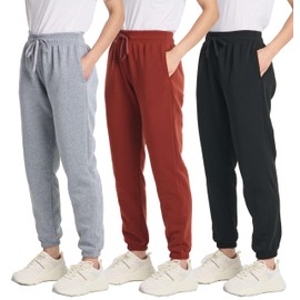 3 Pack: Women's Fleece Lined Jogger Sweatpants Women Womens Joggers Pants Sweat Warm Jogging Baggy Loungewear Pj Athletic White Gym Jogger Woman Gray Ladies Pans Para Mujer Pajama, Set 3, XL