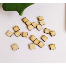 Square Studs Natural Wood Earrings Blanks,Wood Earrings, Laser Cut Jewelry for DIY Crafts Jewelry Making 60PCS(12mm)