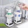 Toothbrush Holder with Cup/Cover Contains 3 Slots, Compatible with Conventional