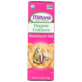 Milton's Organic Himalayan Salt Crackers, Non GMO, Kosher, 6 Ounces (Pack Of 8)