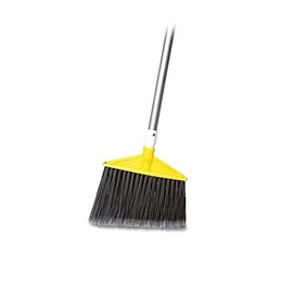 Rubbermaid Commercial 637500GY Angled Large Broom, Poly Bristles, 46 7/8-Inch Metal Handle, Yellow/Gray