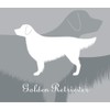 Golden Retriever Dog Sticker Premium Silhouette Gray Medium MK-2