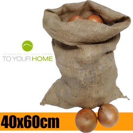 Dihl Heavy Duty 40 cm x 60 cm Hessian Burlap Jute Sacks Sandbags (Pack of 20) Vegetable Potatoes Storage Sack – Strong, Tearproof, Natural and Biodegradable