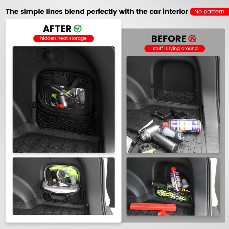 2025-2019 RAV4 Clear Trunk Organizer Storage,Small Tool Bag Organizer with