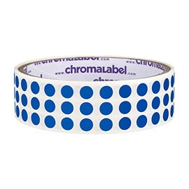 ChromaLabel 1/4 Inch Round Permanent Color-Code Dot Stickers, 1000 per Roll, Dark Blue