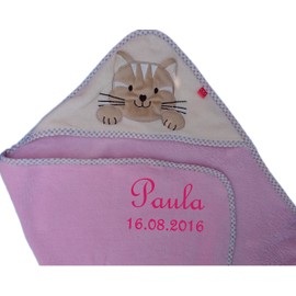 Baby Hooded Towel with Embroidered Name Hooded Towel Bath Towel Children