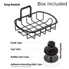 HASKO accessories Suction Soap Dish with Hooks | Powerful Vacuum