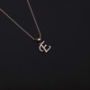 CHOORO Dainty Script Rose Gold Initial Necklace 26 Alphabet Letter