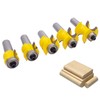 Bullnose Router Bit Set, Wolfride 1/2-Inch Shank 5pcs Half Round