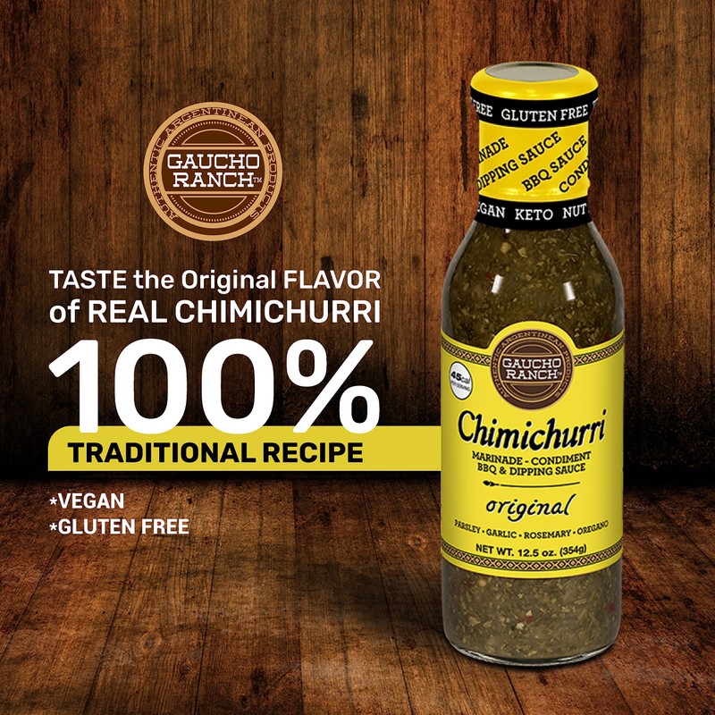 Gaucho Ranch Chimichurri Sauce Original Flavor | Chimichurri Seasoning Mix