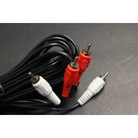6FT 6 FT  Composite AV 2-RCA AUDIO CABLE MALE RED WHITE 6''