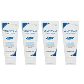 Vanicream Shave Cream for Sensitive Skin - 6 oz, Pack of 4