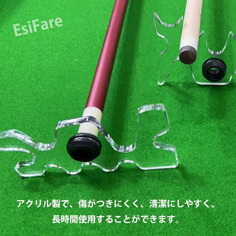 EsiFare Billiard Cue Bridge Head Clear Billiard Pool Cue Rack