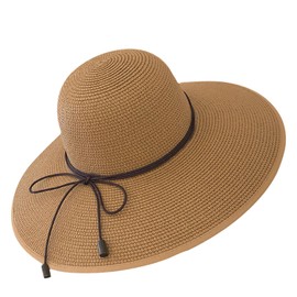 Women Straw Bucket Sun Hat UV Protection Foldable Breathable Stylish Brim Summer Hat for Beach Travel Outdoor Activities