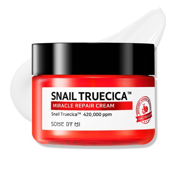 SOME BY MI Snail Truecica Miracle Repair Cream / 2.02Oz, 60ml / Made from Black Snail Mucin for Sensitive Skin/Strengthen Skin Barrier/Damaged Skin Solution/Facial Skin Care