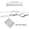 Flat Brush, Stainless Steel, Stainless Steel Nib Cut Barber Razor