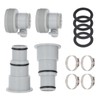 Pool Pump Hose Adapter Set, 2.25 Inch Internal Diameter, PVC