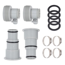 Pool Pump Hose Adapter Set, 2.25 Inch Internal Diameter, PVC Material, Easy Installation for Pool Kits with 1.5 and 1.25 in Hoses, Generators and Salt Systems