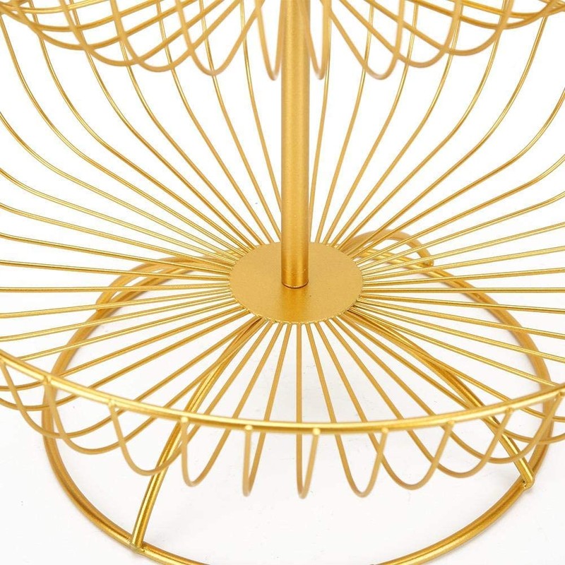 3-Tier Countertop Fruit Basket Bowl Storage Decorative Tabletop Bowl Stand