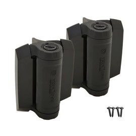 D&D Technologies TCHD1AL1S3BTS TruClose Heavy Duty Gate Hinges, for Self Closing Metal Gates up to 154 Pounds, with 1 Alignment Leg, for Square Gate Frame and Post, Black, 2 Count