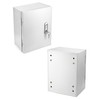 QWORK Heavy-Duty Outdoor Electrical Box, Fiberglass Reinforced Polyester, Steel, 12x10x6