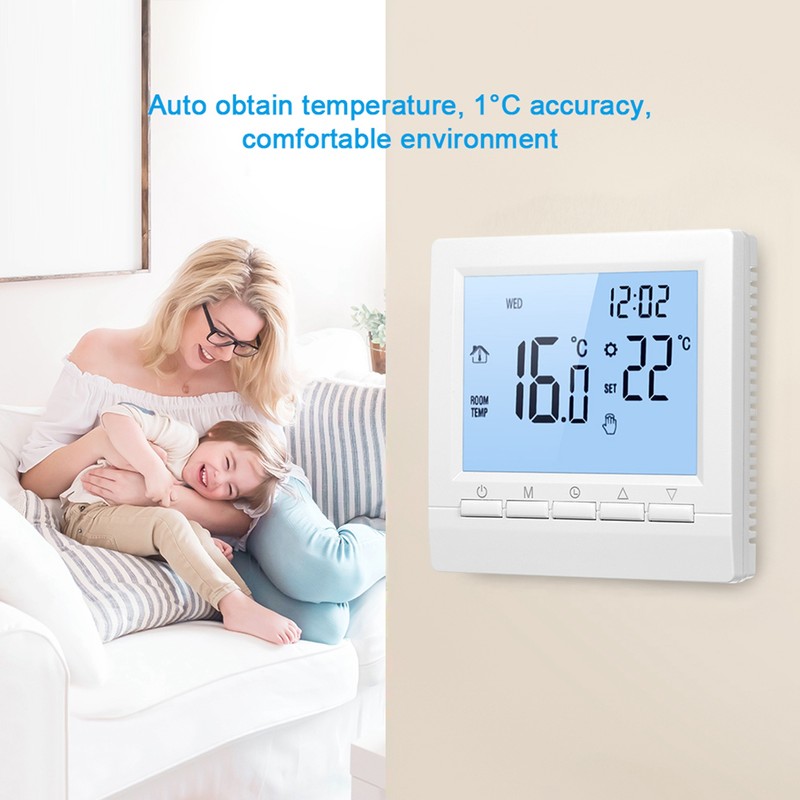 Smart Thermostat Digital Temperature Controller LCD Display Week Programmable Electric