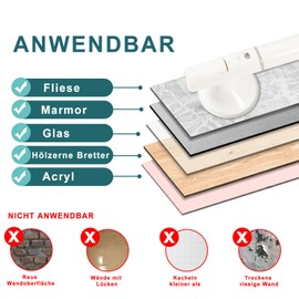 Grab Handles for Seniors 35 cm, Grab Rail with Suction Cup, Extra Strong Hold 110 kg, Removable Shower Handle No Drilling, Grab Handles for Children and Seniors